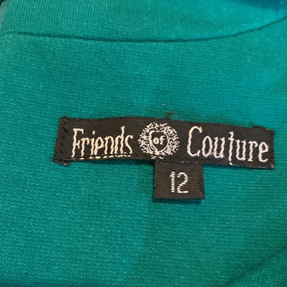 Beautiful green Friends of Couture sleeveless dress*fully lined cotton blend - Picture 4 of 7